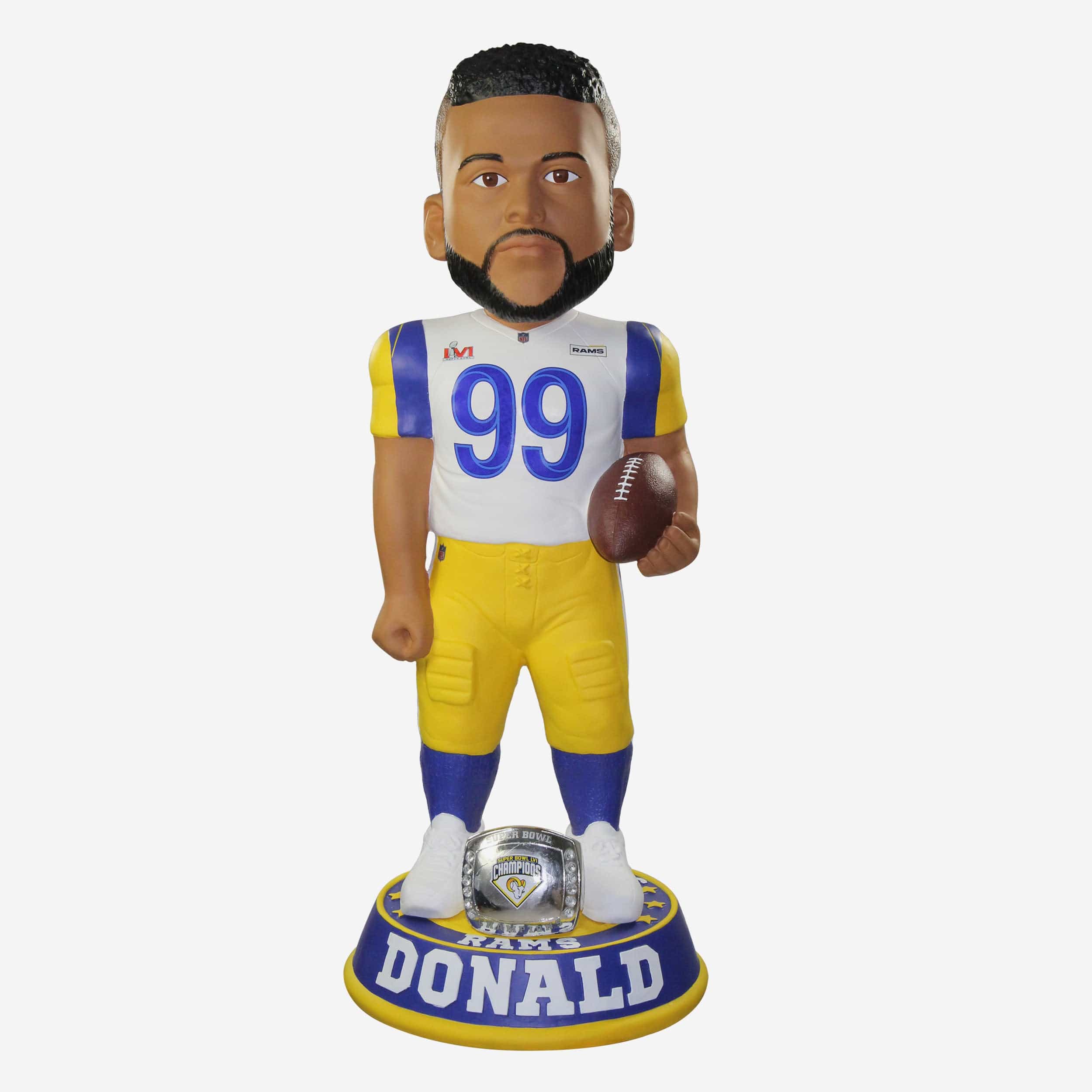 FOCO Selling Rams Bobblehead Of Aaron Donald Super Bowl LVI Ring