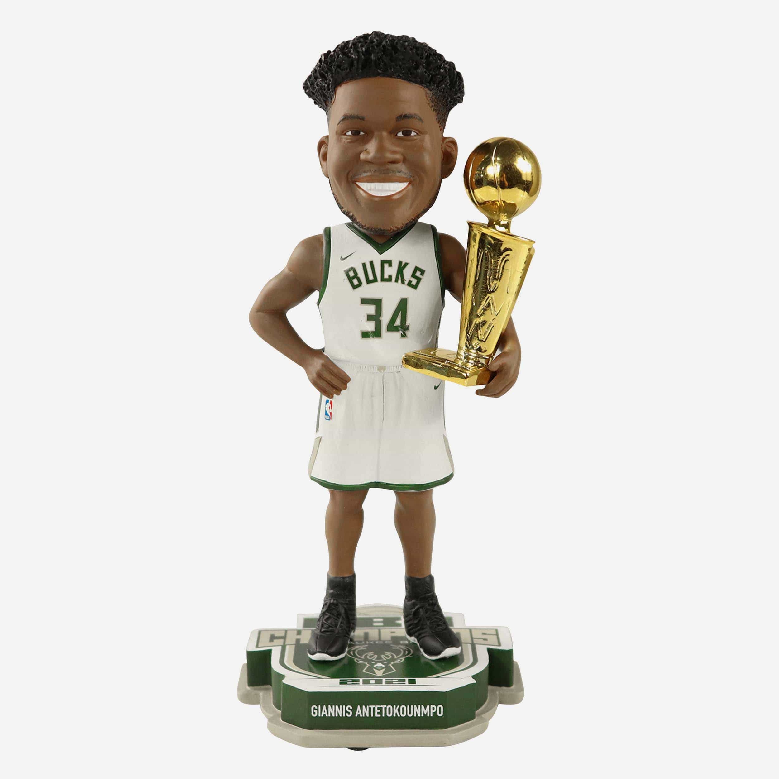 Giannis Antetokounmpo Milwaukee Bucks 2023 City Jersey Bobblehead FOCO