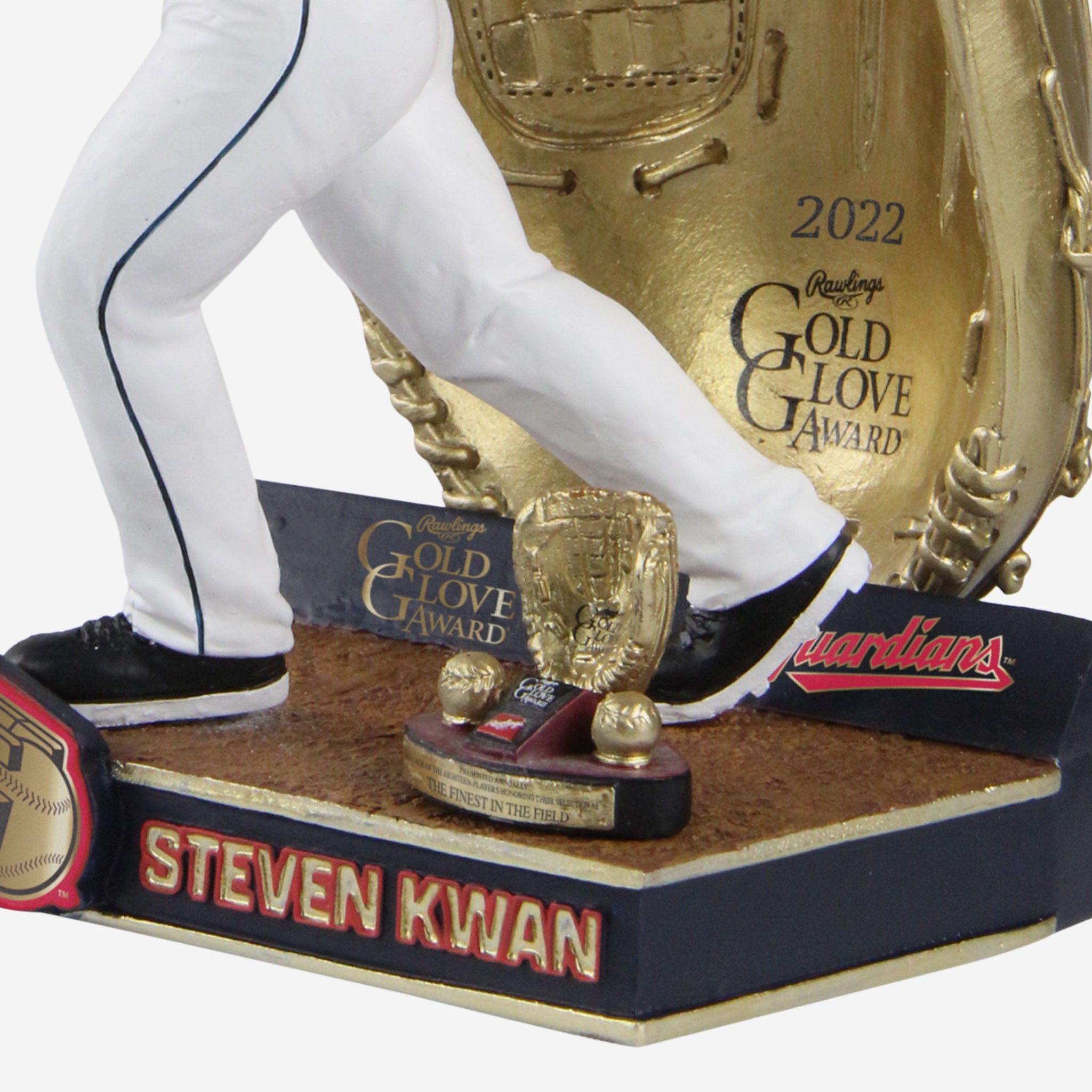 Steven Kwan Autographed Signed Mini Gold Glove Award Cleveland Guardians  JSA COA