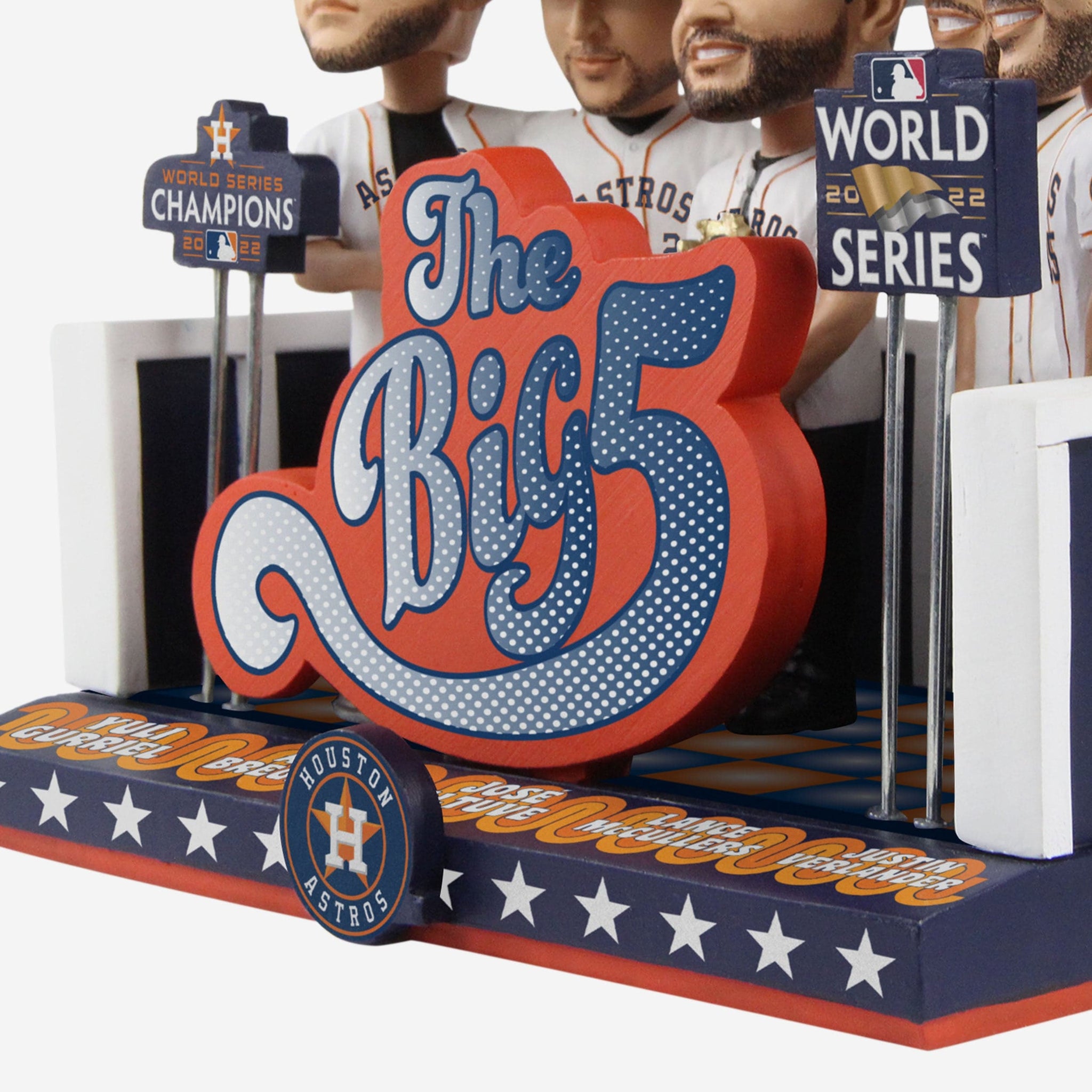 Alex Bregman Houston Astros 2022 World Series Champions Orange Jersey Bighead Bobblehead Officially Licensed by MLB