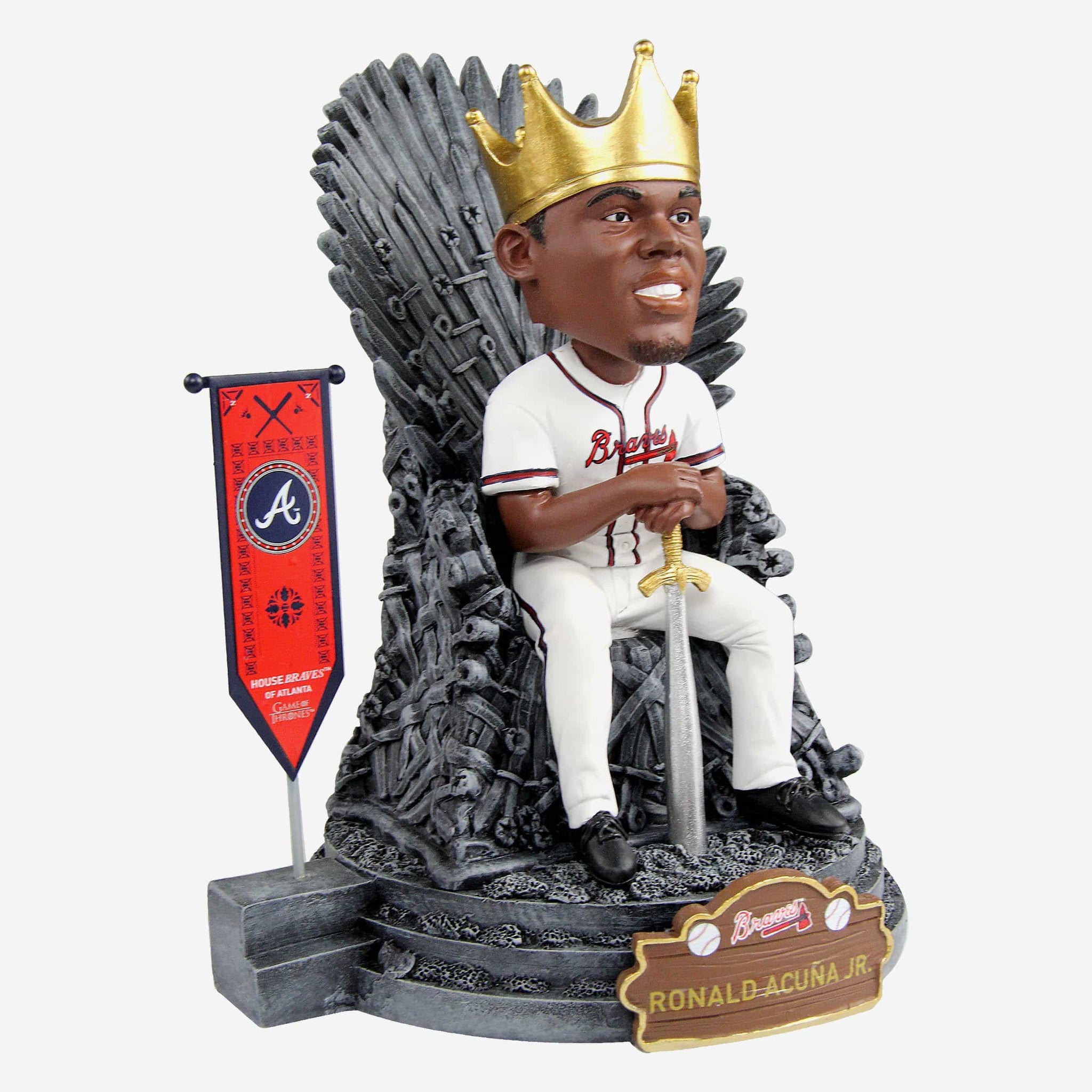 Ronald Acuna Jr Atlanta Braves On Fire Bobblehead FOCO