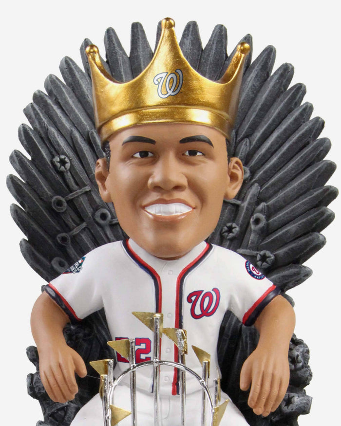 Game of Thrones™ Juan Soto Washington Nationals 2019 World Series Champions Iron Throne Bobblehead FOCO - FOCO.com