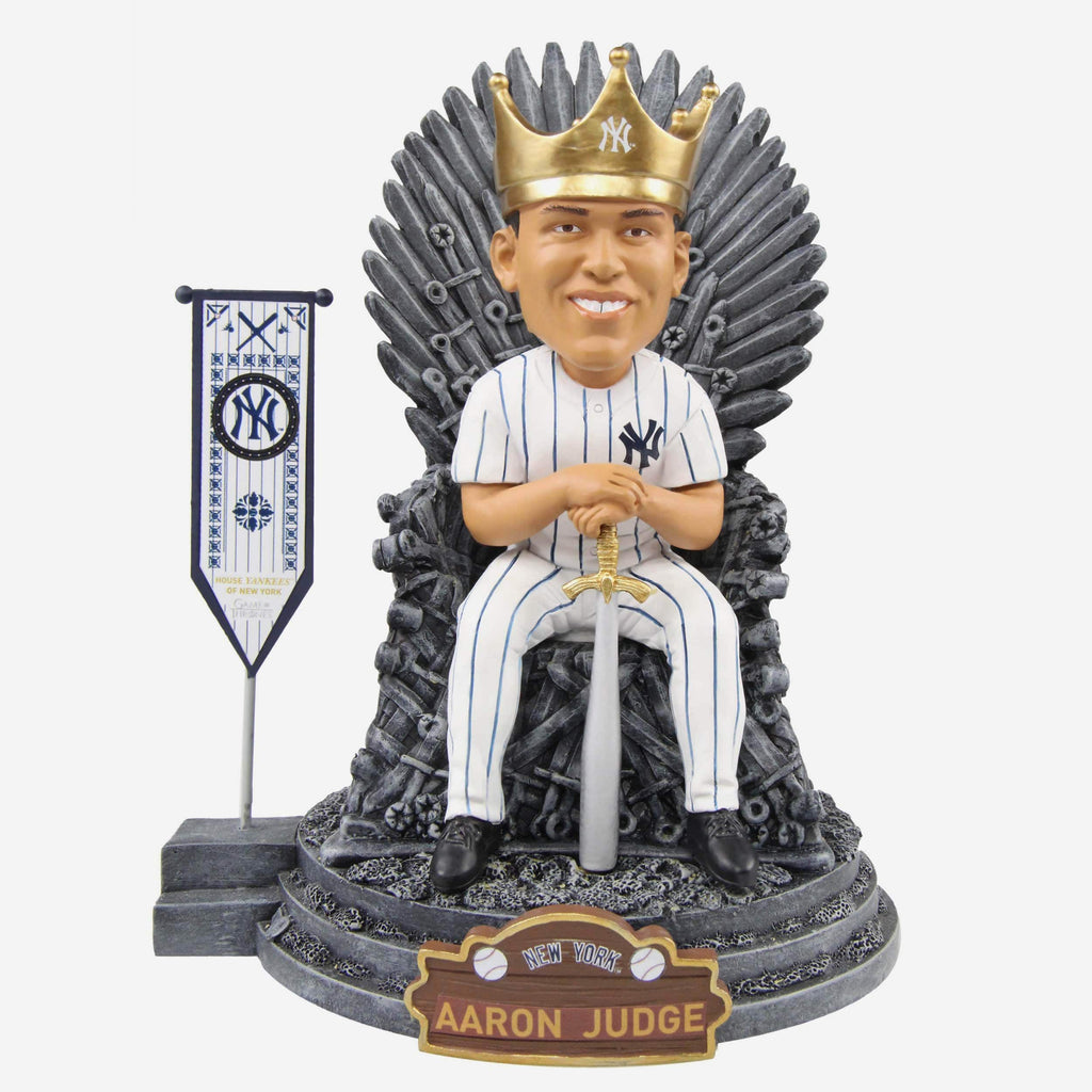 Game of Thrones™ New York Yankees Aaron Judge Iron Throne Bobblehead FOCO - FOCO.com