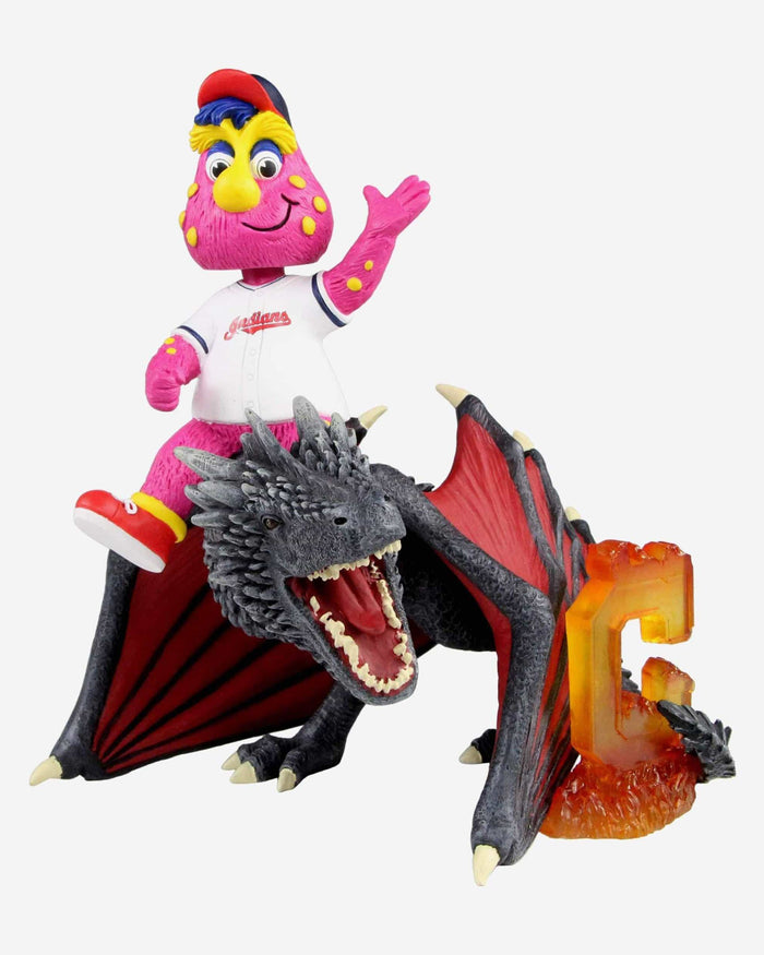 Game of Thrones™ Cleveland Guardians Slider Mascot On Fire Dragon Bobblehead FOCO - FOCO.com