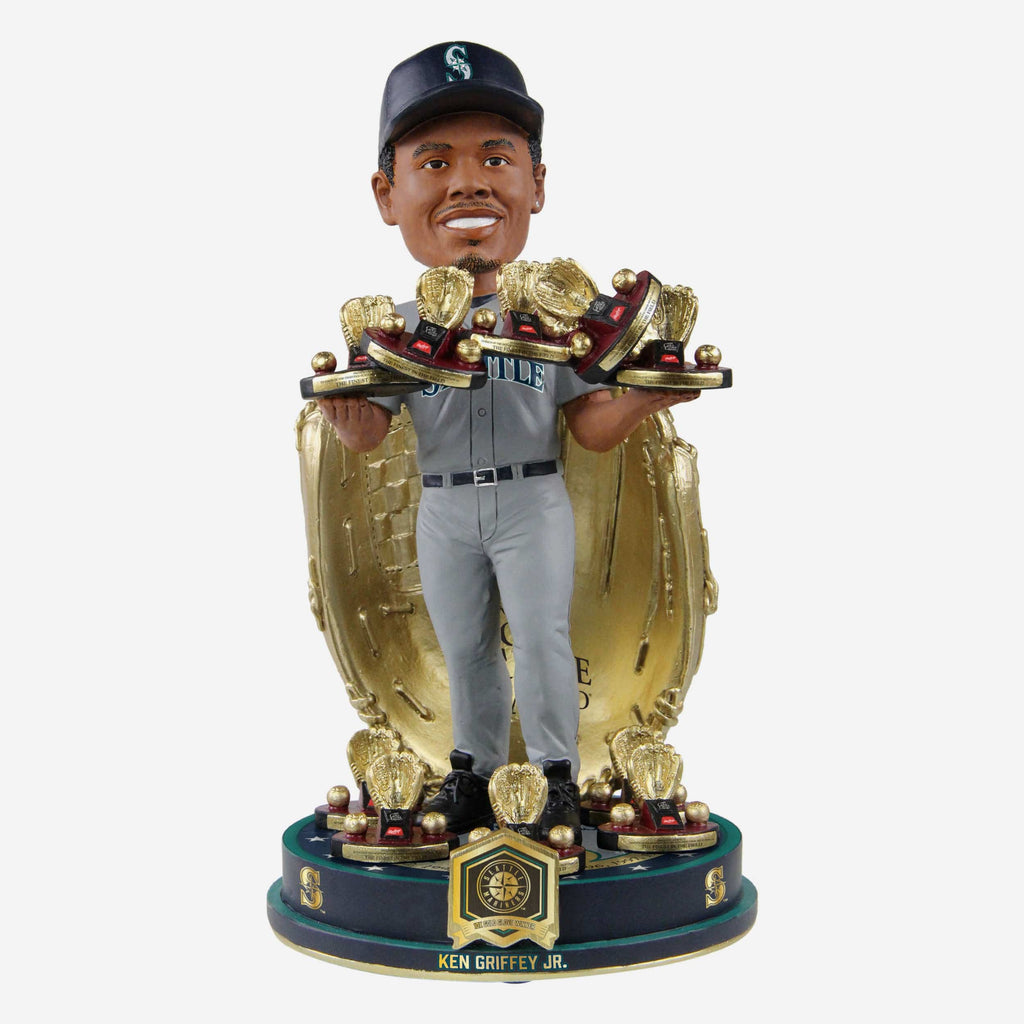 Ken Griffey Jr Seattle Mariners 10X Gold Glove Bobblehead FOCO - FOCO.com