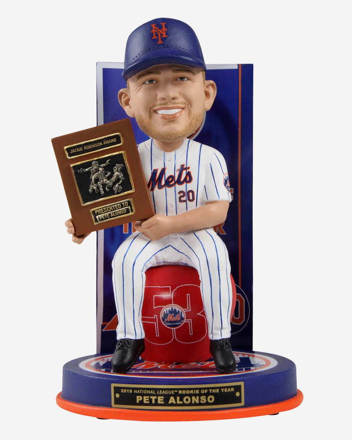 Pete Alonso New York Mets 2019 National League Rookie Of The Year Award Bobblehead FOCO - FOCO.com