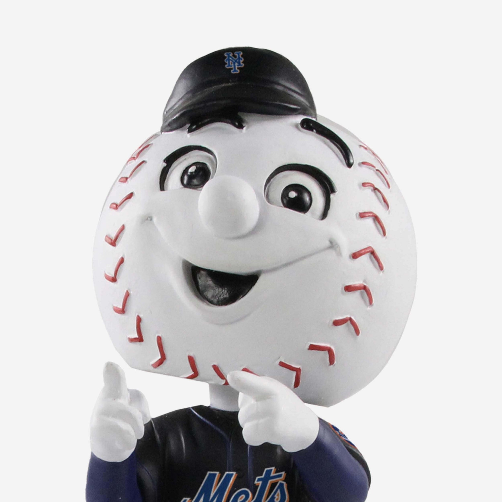 Mr Met New York Mets Black Jersey Field Stripe Mascot Bighead Bobblehead Officially Licensed by MLB