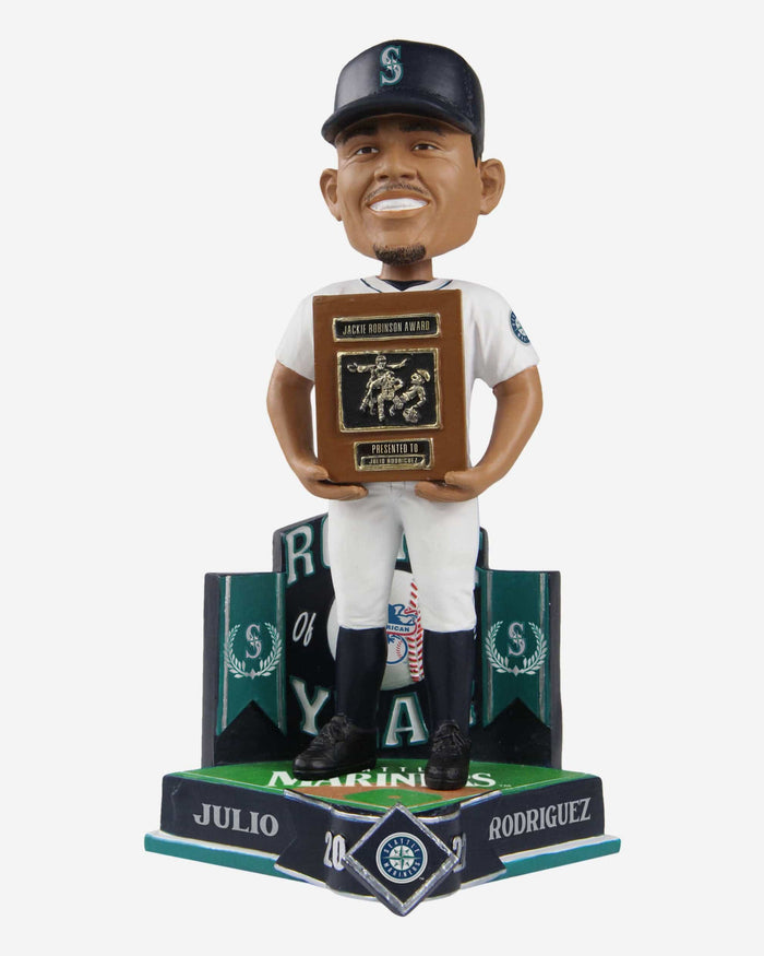 Julio Rodriguez Seattle Mariners 2022 AL Rookie Of The Year Bobblehead FOCO - FOCO.com