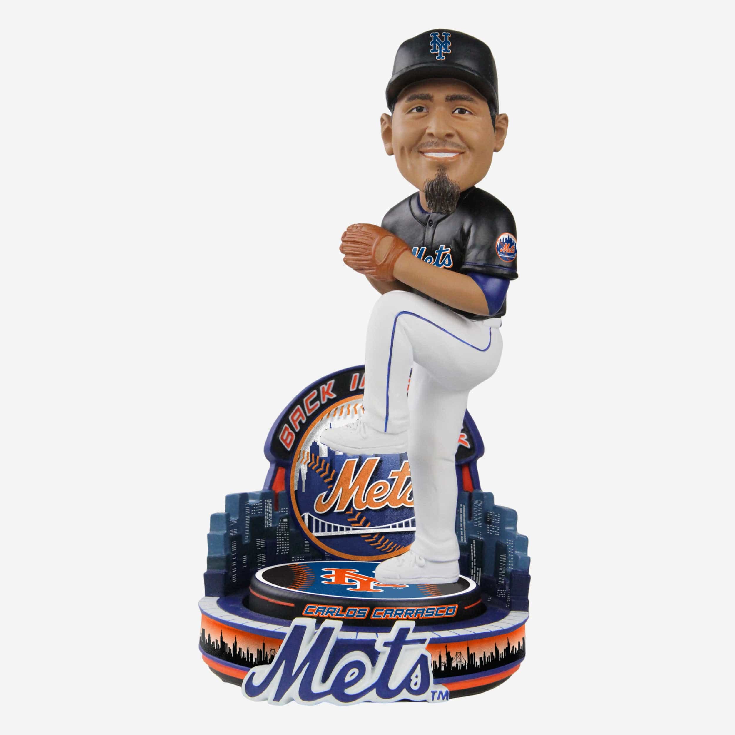 Carlos Carrasco New York Mets Black Jersey Bobblehead Officially Licensed by MLB