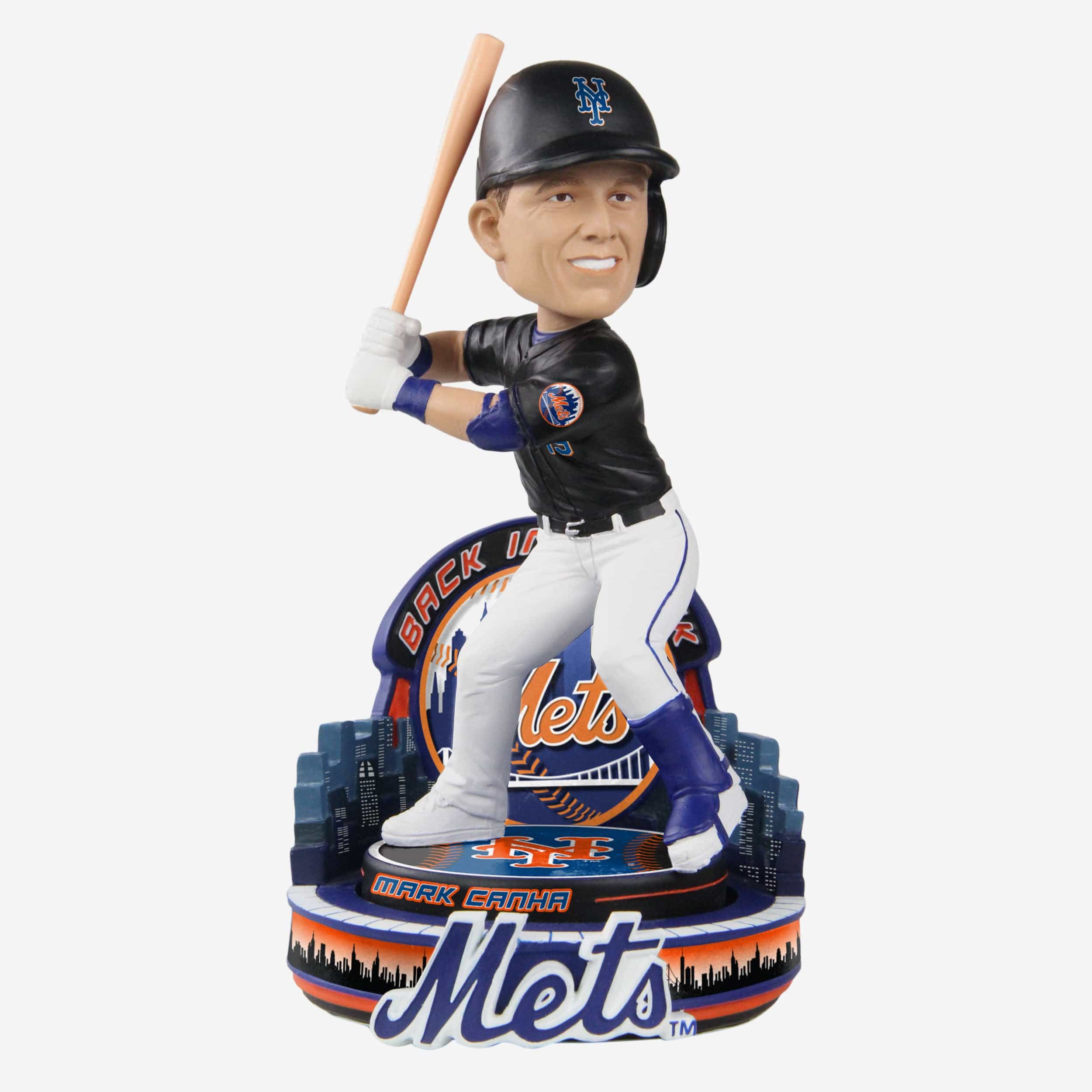 Mark Canha New York Mets Black Jersey Bobblehead Officially Licensed by MLB