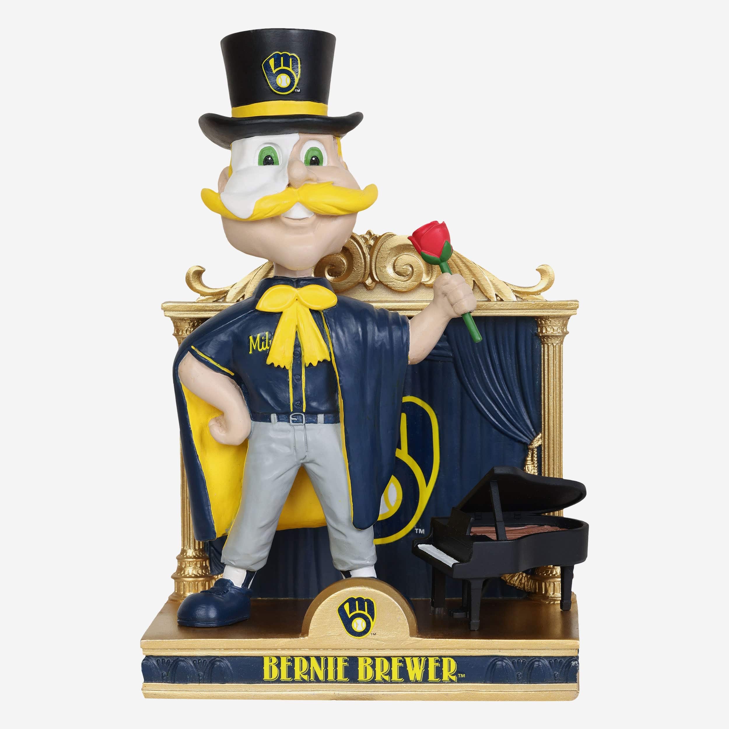 Bernie Brewer Milwaukee Brewers Magnetic Stadium Base Mascot Bobblehead Officially Licensed by MLB