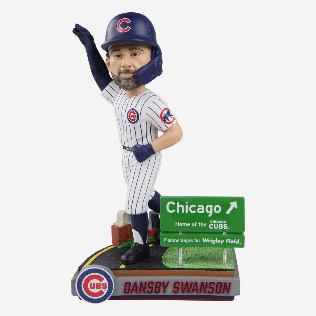 Dansby Swanson Chicago Cubs Next Stop Bobblehead FOCO - FOCO.com