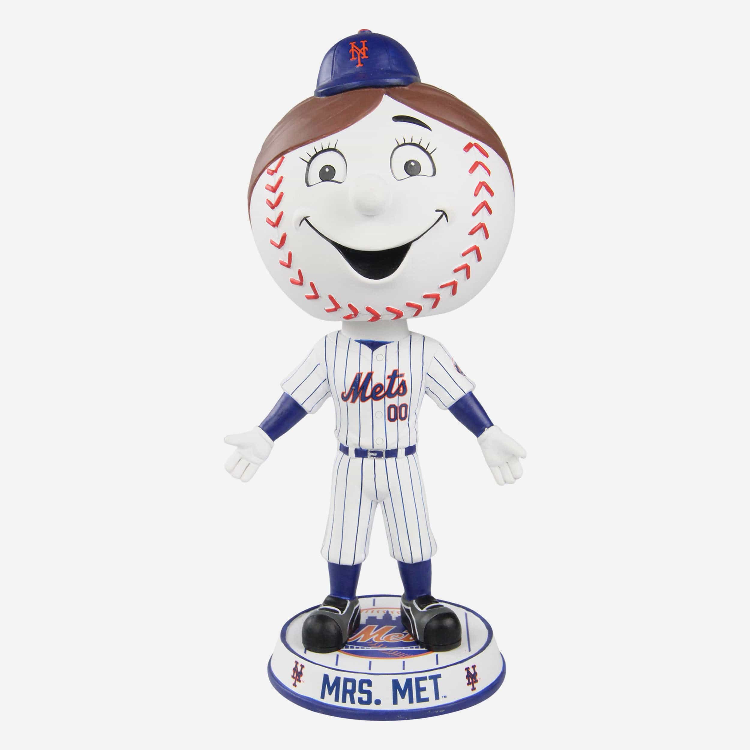 Mr Met New York Mets Black Jersey Field Stripe Mascot Bighead Bobblehe FOCO