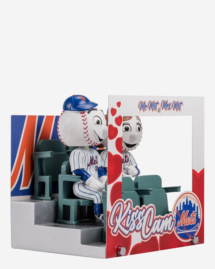 Mr Met & Mrs Met New York Mets Trumpet Mini Mascot Bobblehead Scene FOCO