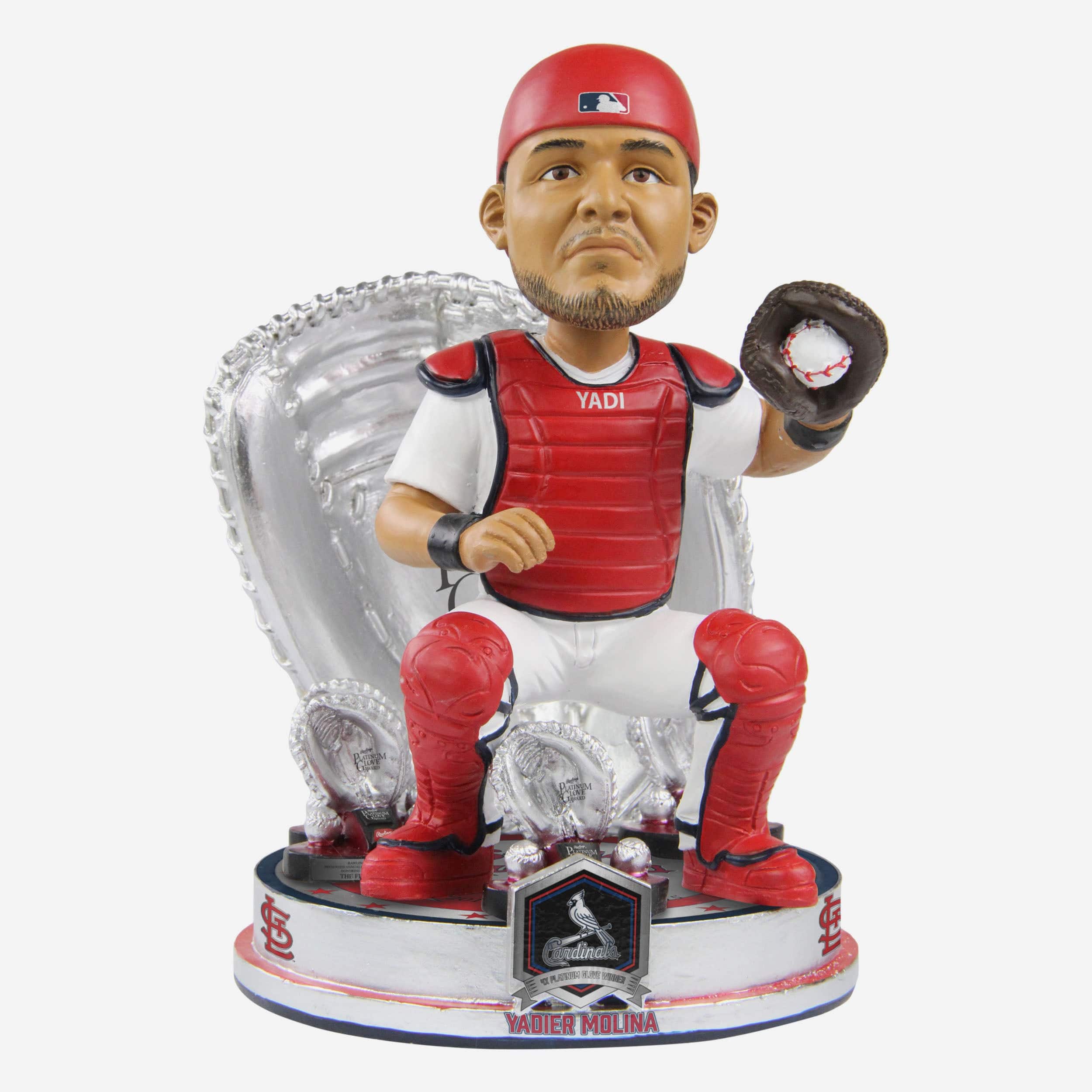 Yadier Molina St Louis Cardinals 9X Gold Glove Award Bobblehead FOCO