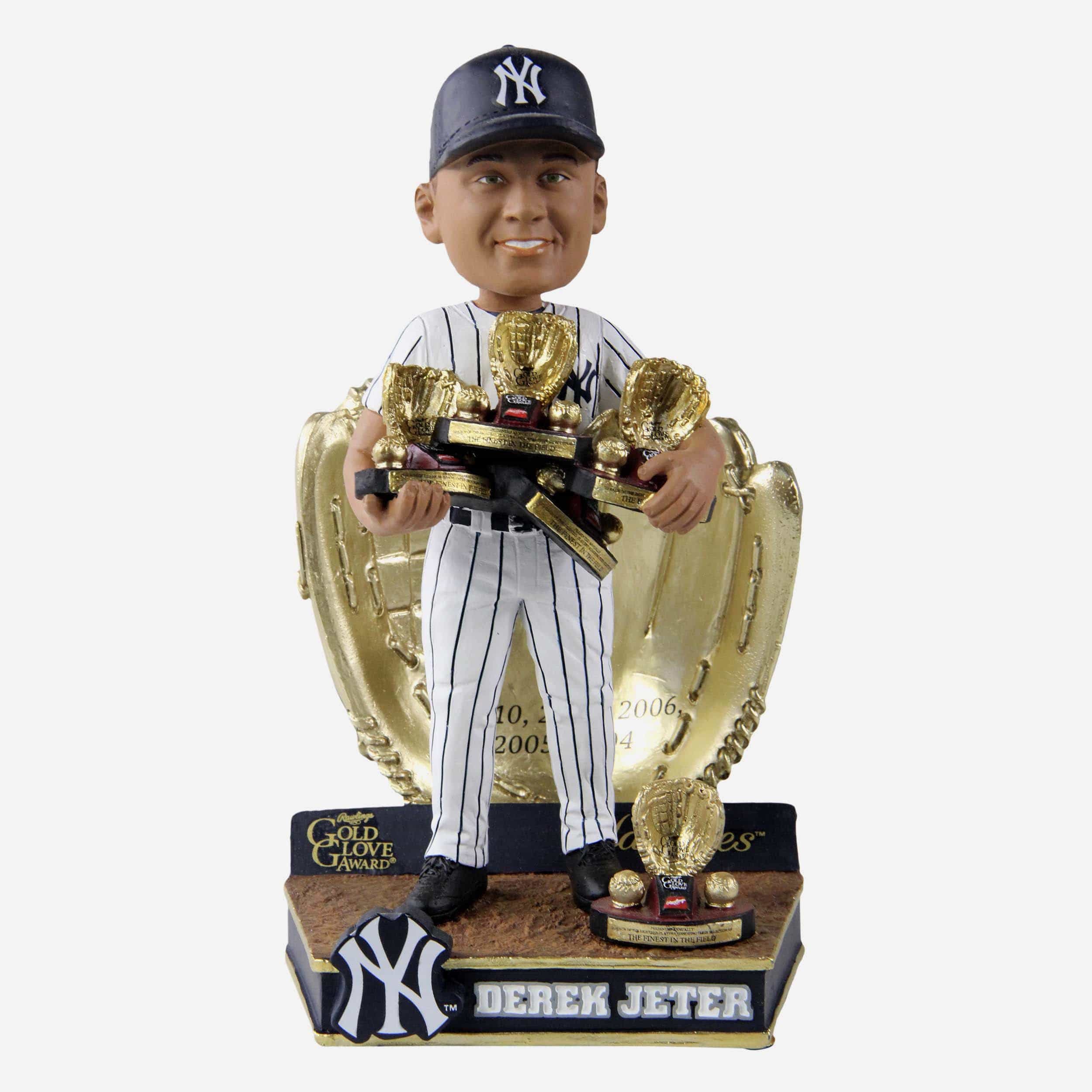 Derek Jeter New York Yankees 5X World Series Champion Spinning Bobbleh FOCO