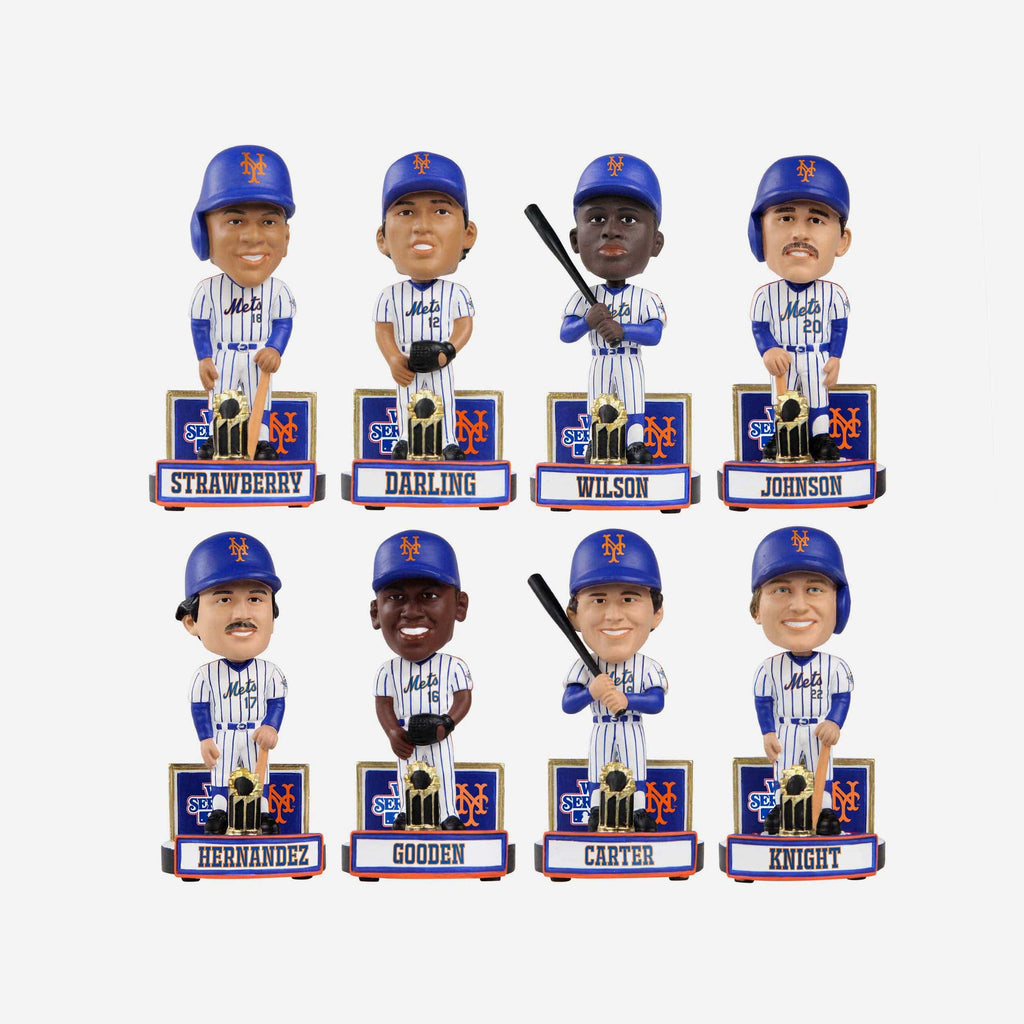 New York Mets 1986 World Series Champions Mini Bobblehead Boxed Set FOCO - FOCO.com