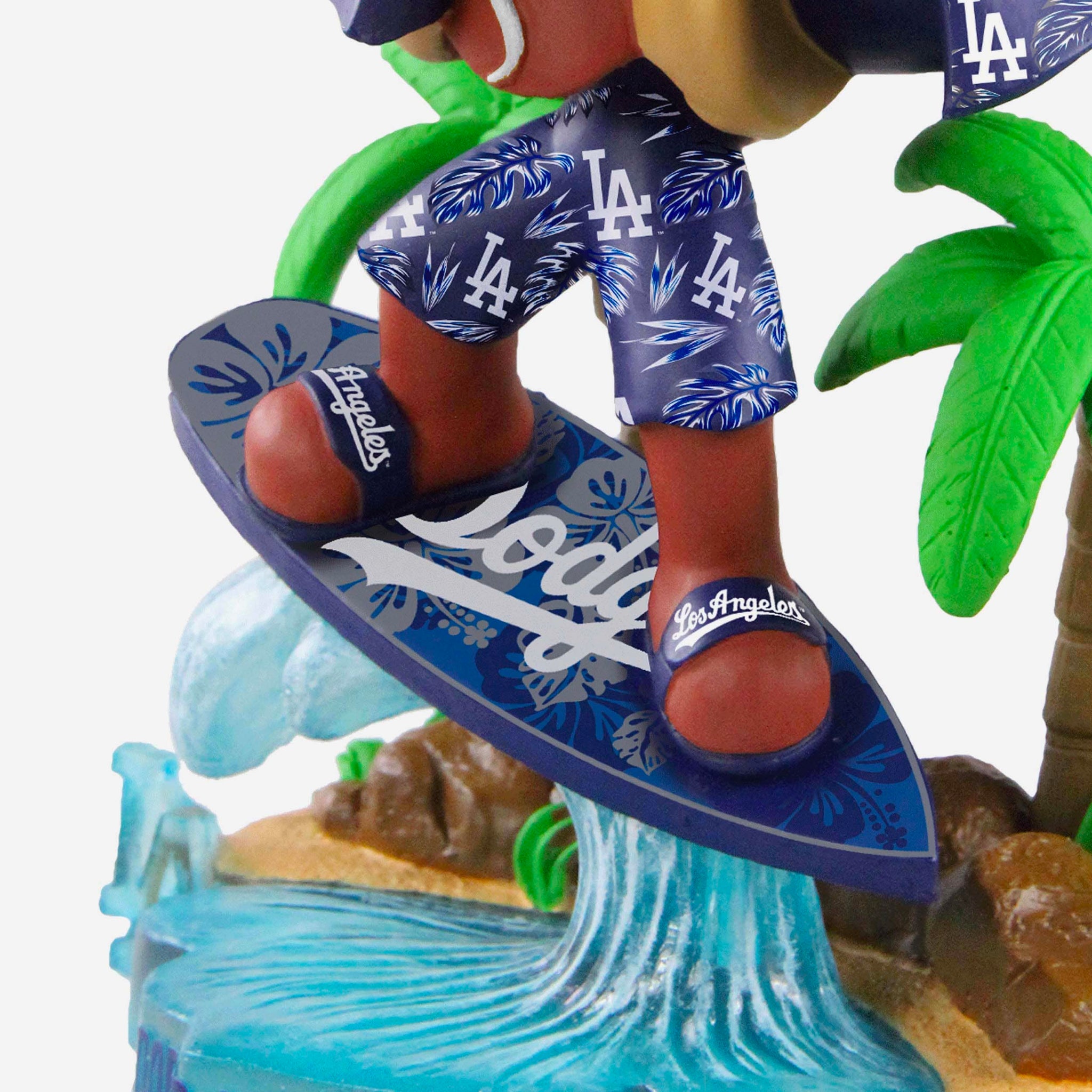 Personalized Los Angeles Dodgers Tropical Floral America Flag For