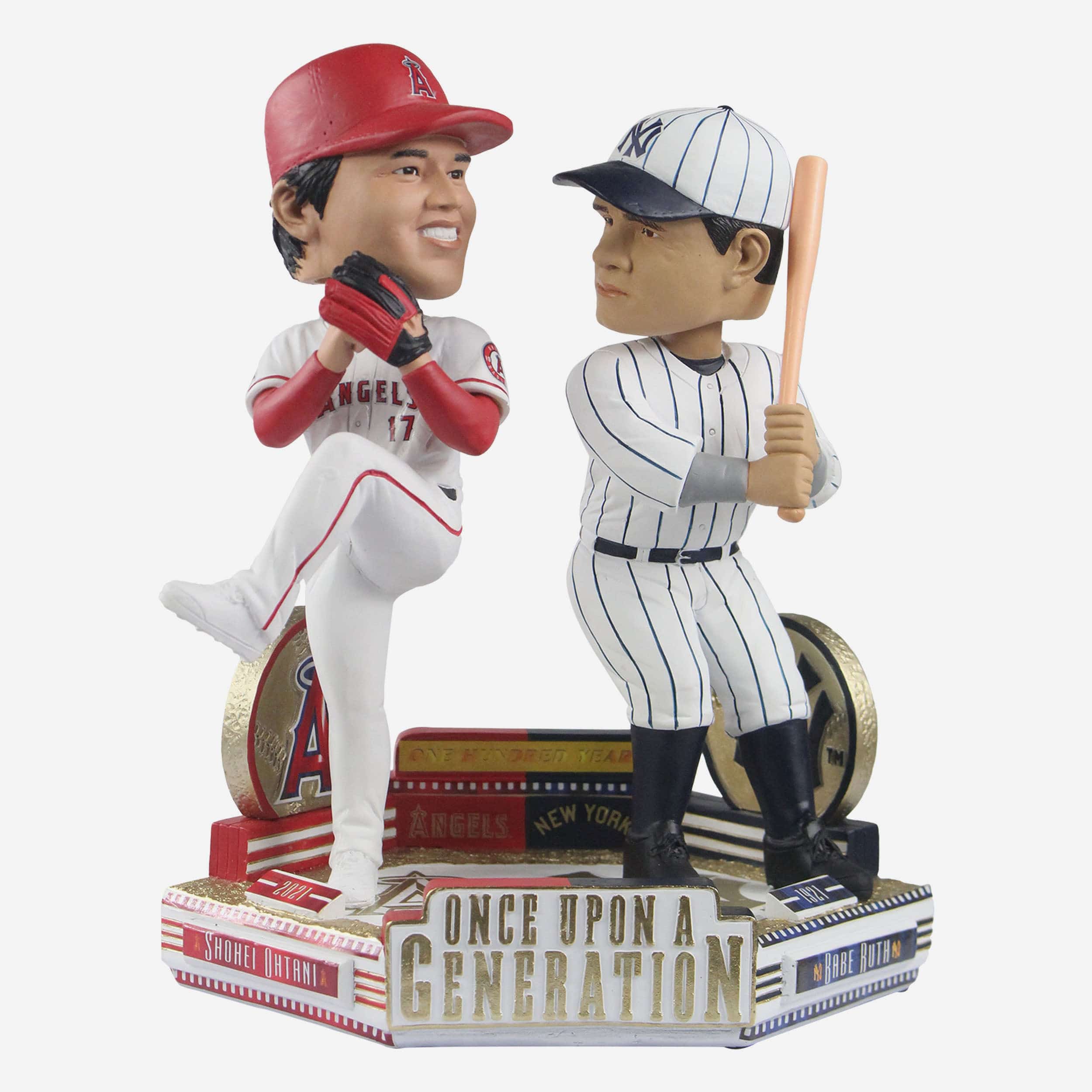 Shohei Ohtani & Babe Ruth Los Angeles Angels & New York Yankees Dual  Bobblehead