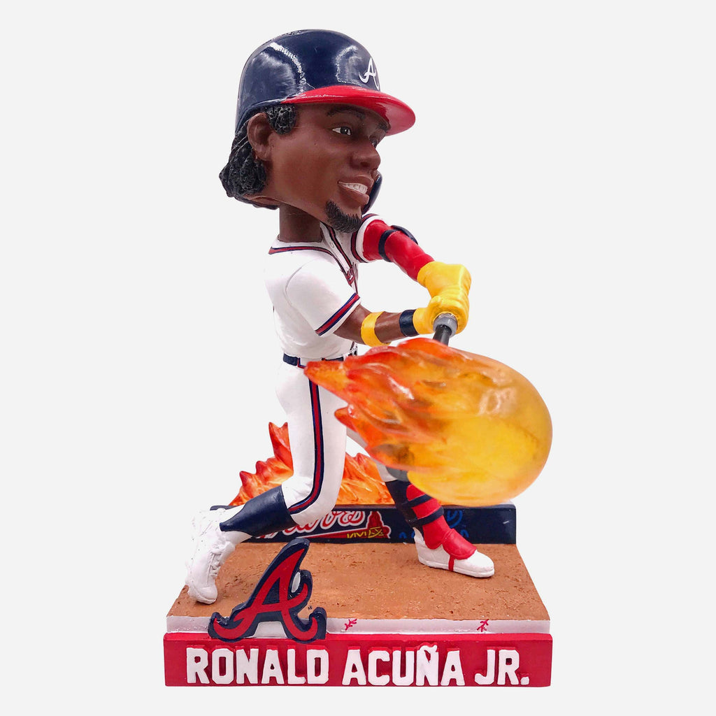 Ronald Acuna Jr Atlanta Braves On Fire Bobblehead FOCO - FOCO.com