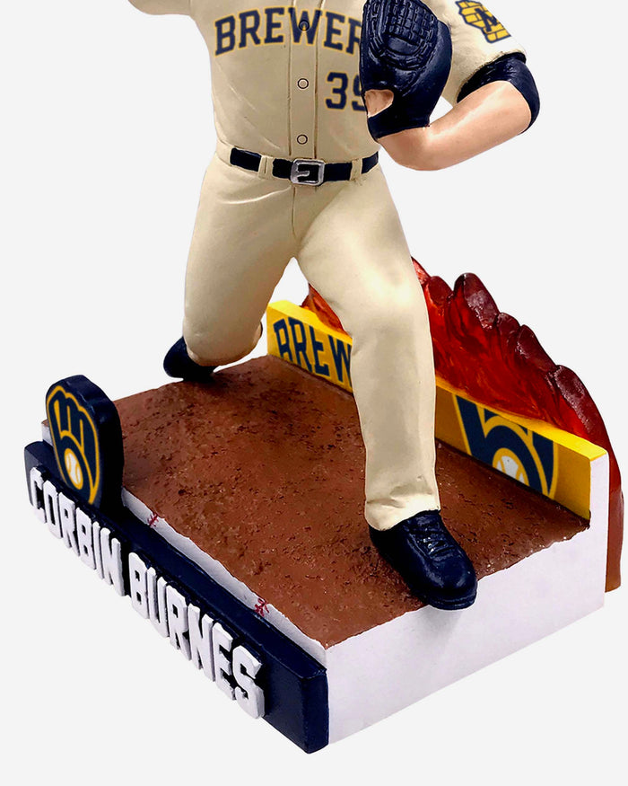 Corbin Burnes Milwaukee Brewers On Fire Bobblehead FOCO - FOCO.com