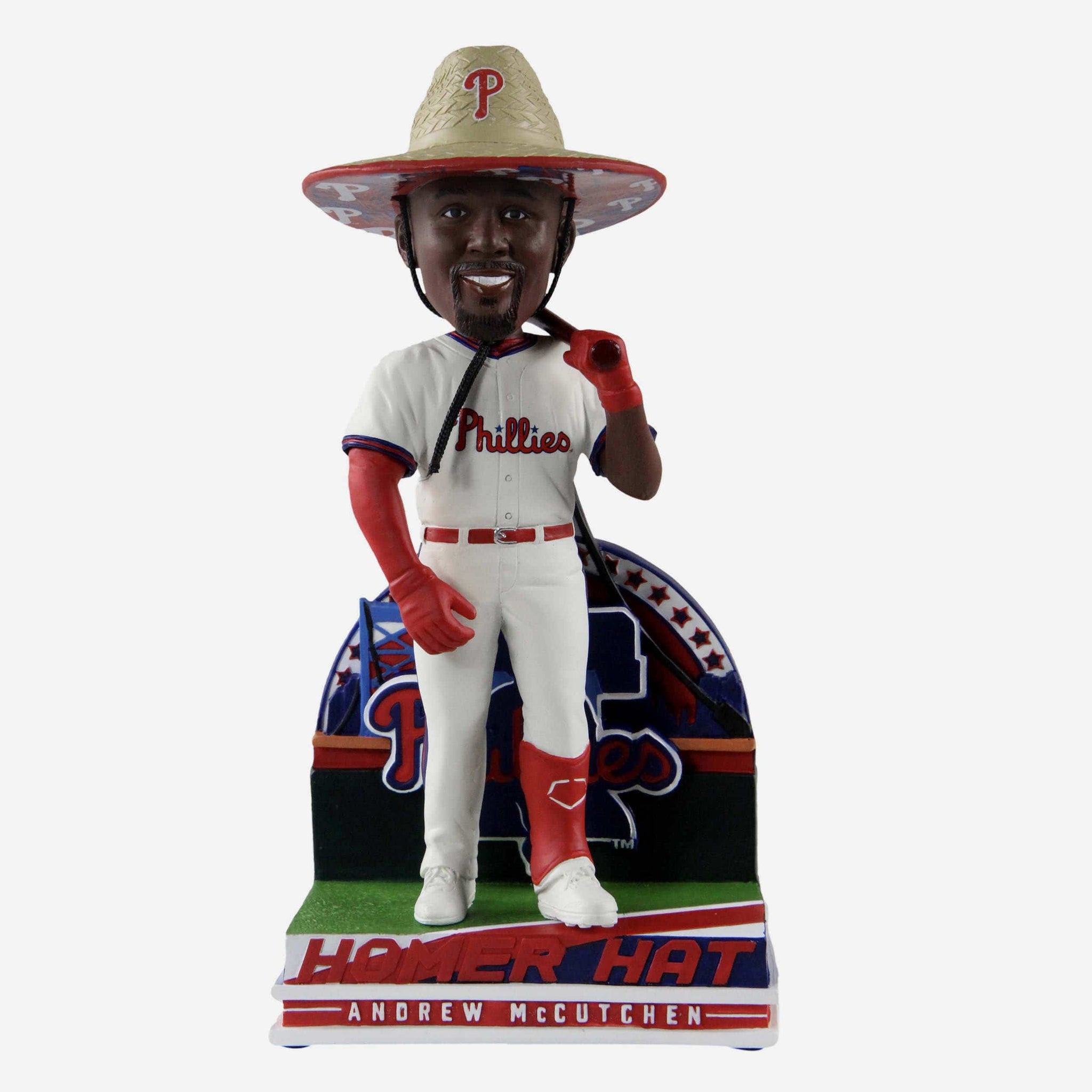 Andrew McCutchen Philadelphia Phillies Home Run Straw Hat Bobblehead FOCO