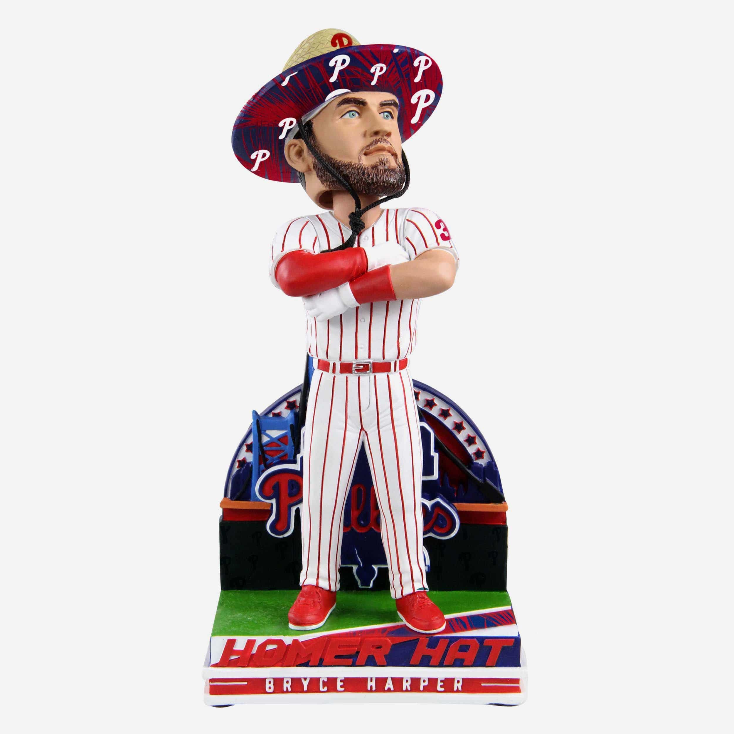 Bryce Harper Philadelphia Phillies Straw Hat Bobblehead FOCO