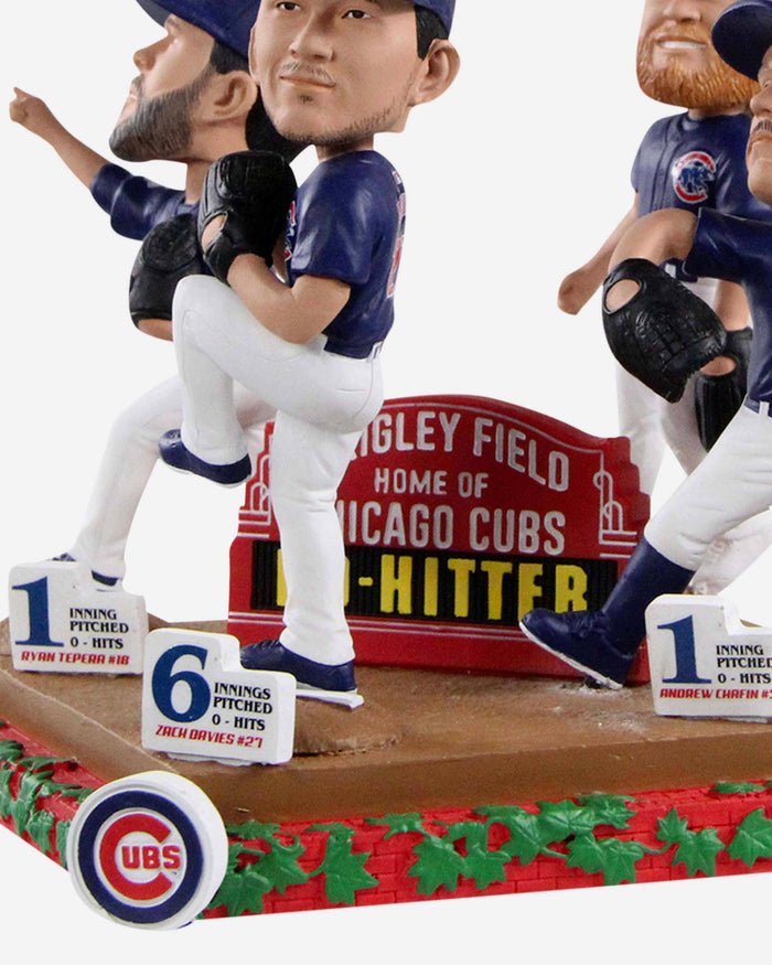 Chicago Cubs Combined No Hitter 4 Pack Mini Bobblehead Set FOCO - FOCO.com