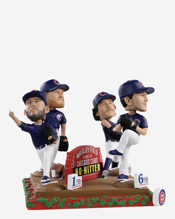 Chicago Cubs Combined No Hitter 4 Pack Mini Bobblehead Set FOCO - FOCO.com