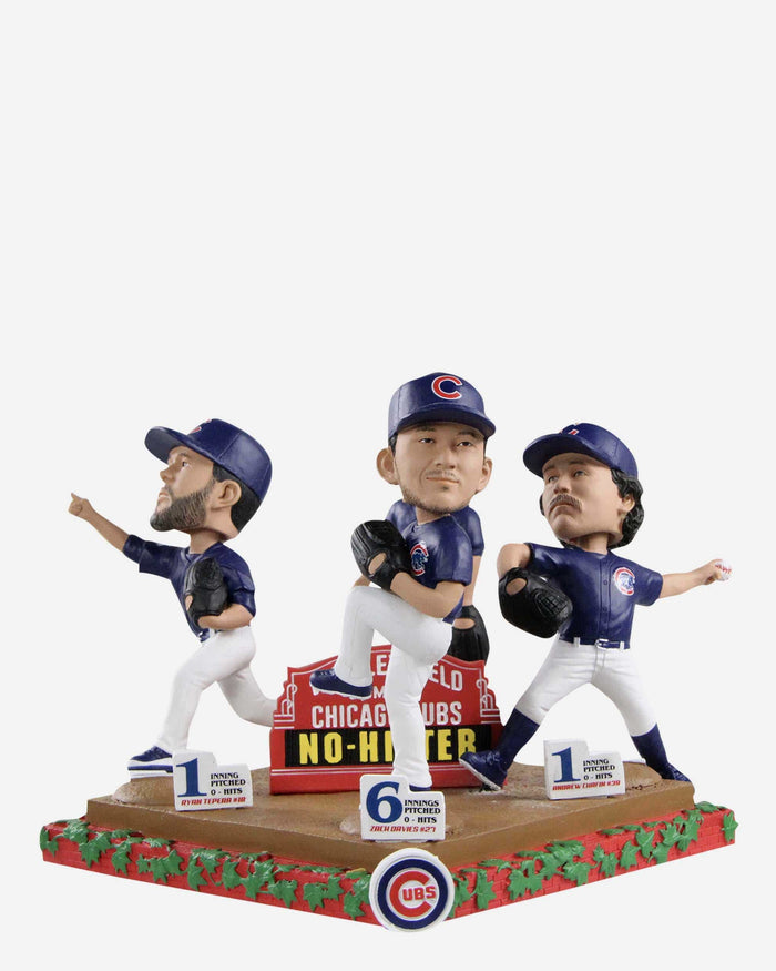 Chicago Cubs Combined No Hitter 4 Pack Mini Bobblehead Set FOCO - FOCO.com