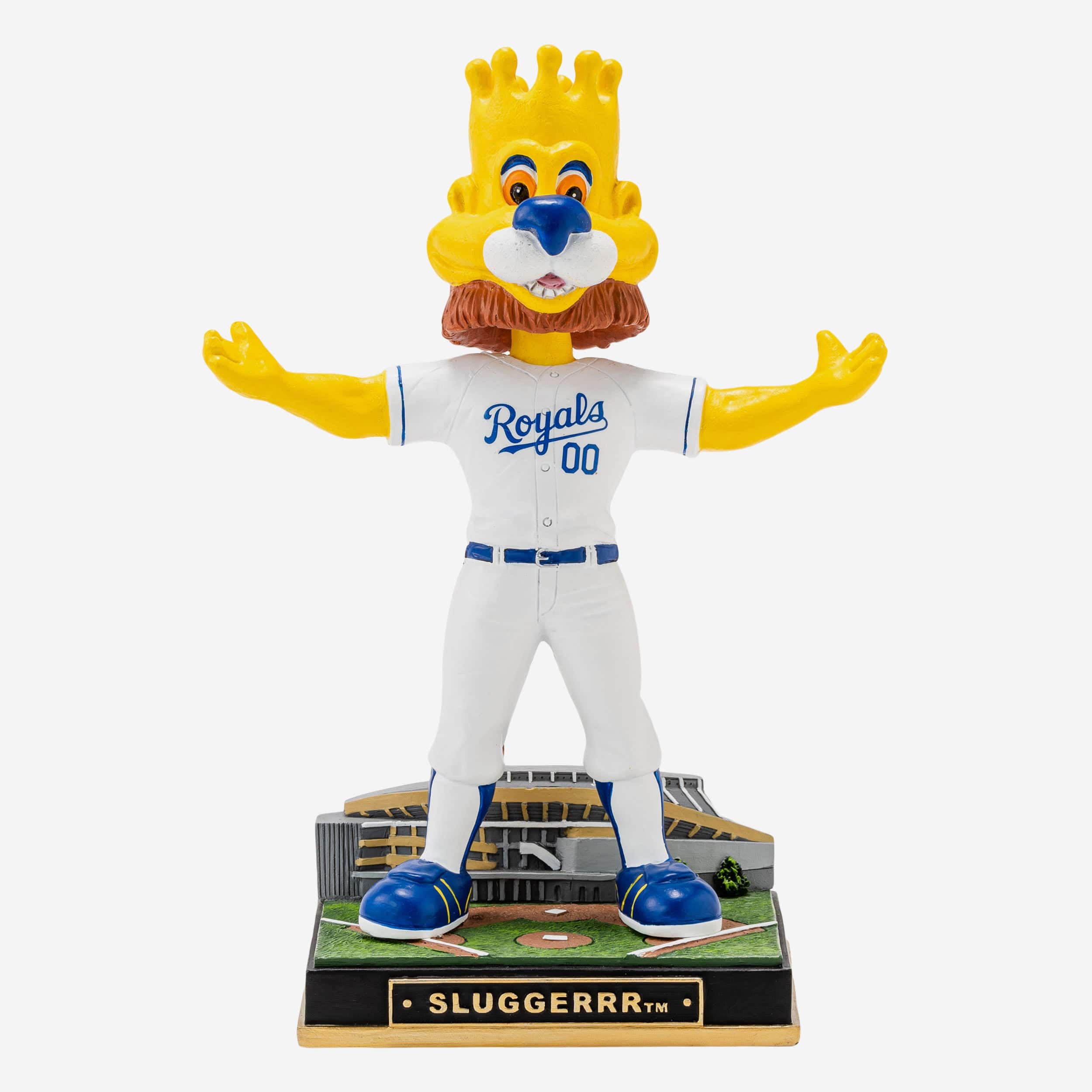 Sluggerrr Kansas City Royals Magnetic Stadium Base Mascot Bobblehead FOCO