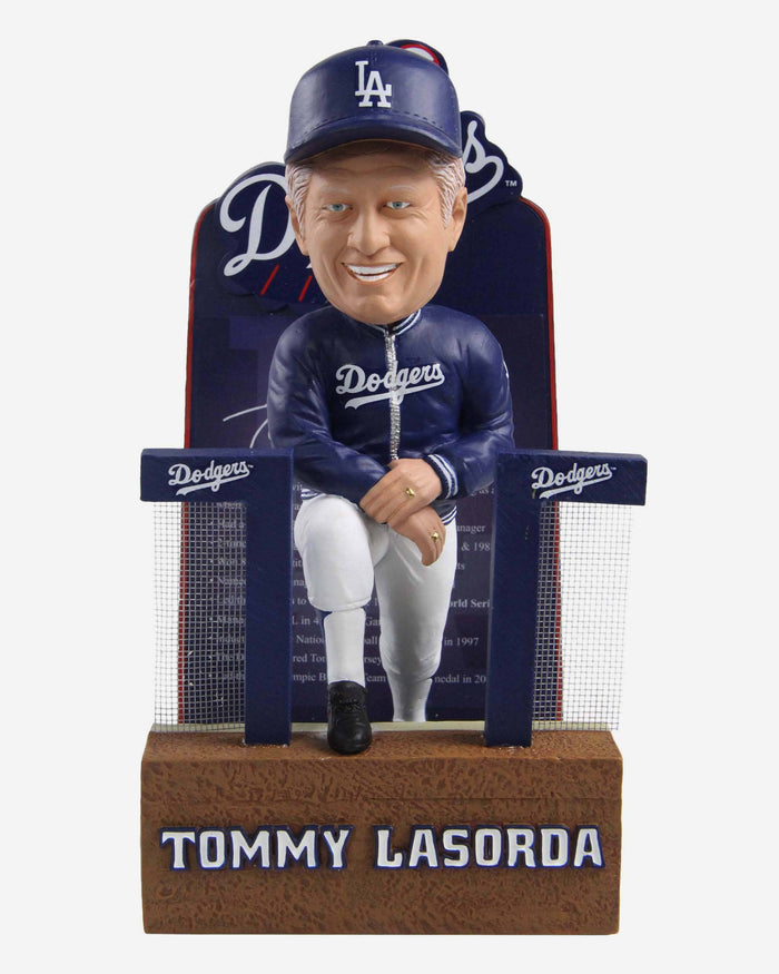 Tommy Lasorda Los Angeles Dodgers Career Stats Bobblehead FOCO - FOCO.com