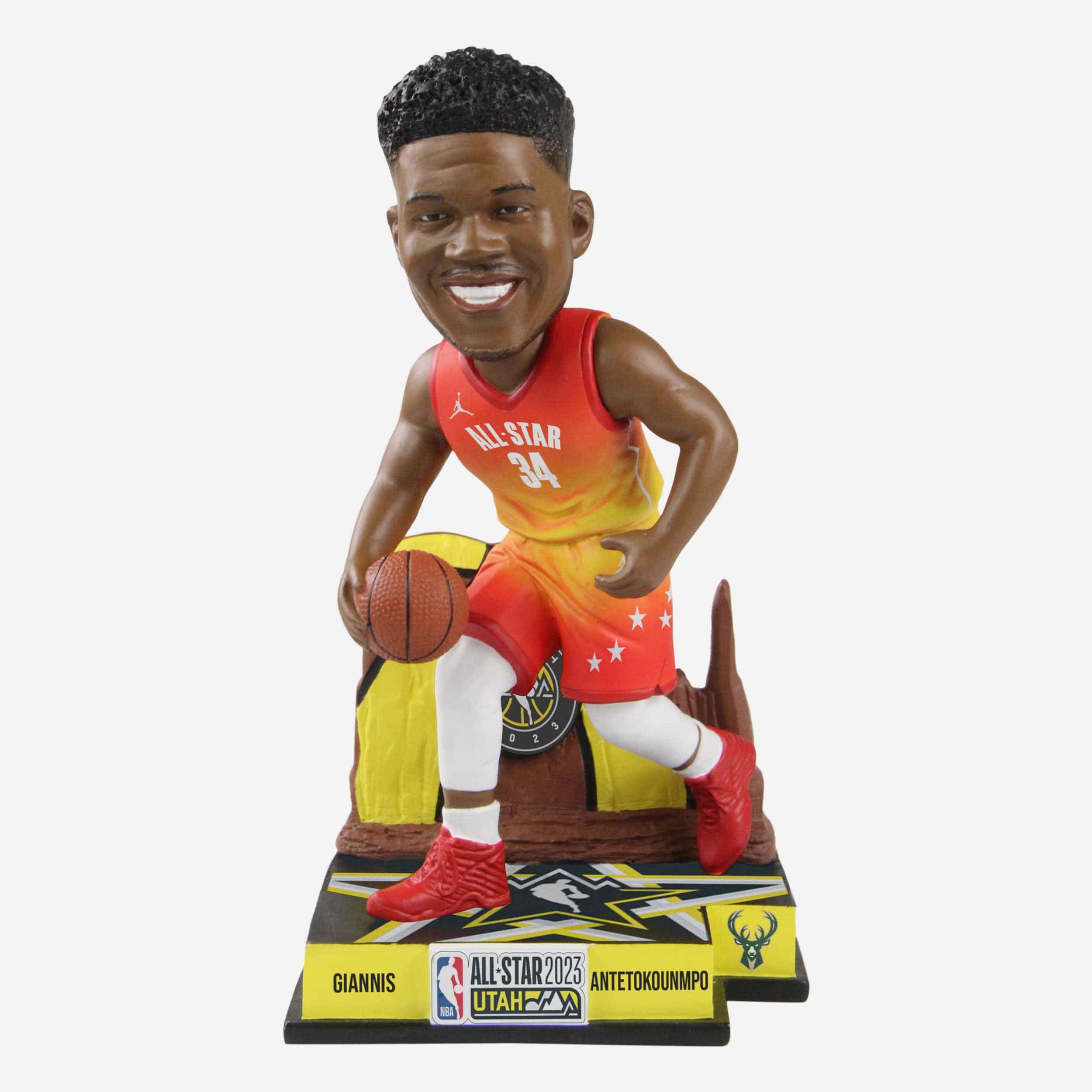 Giannis Antetokounmpo Milwaukee Bucks 2023 City Jersey Bobblehead FOCO