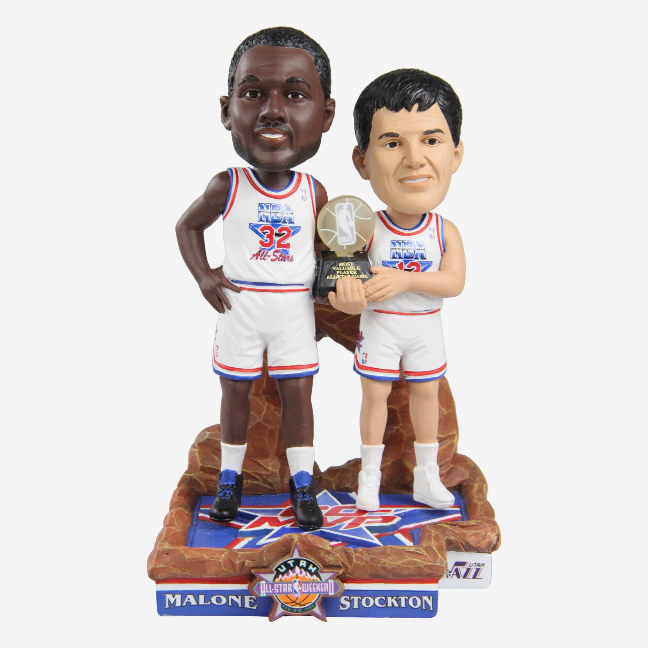Karl Malone & John Stockton Utah Jazz 1993 NBA All-Star Game Co-MVP Dual  Bobblehead