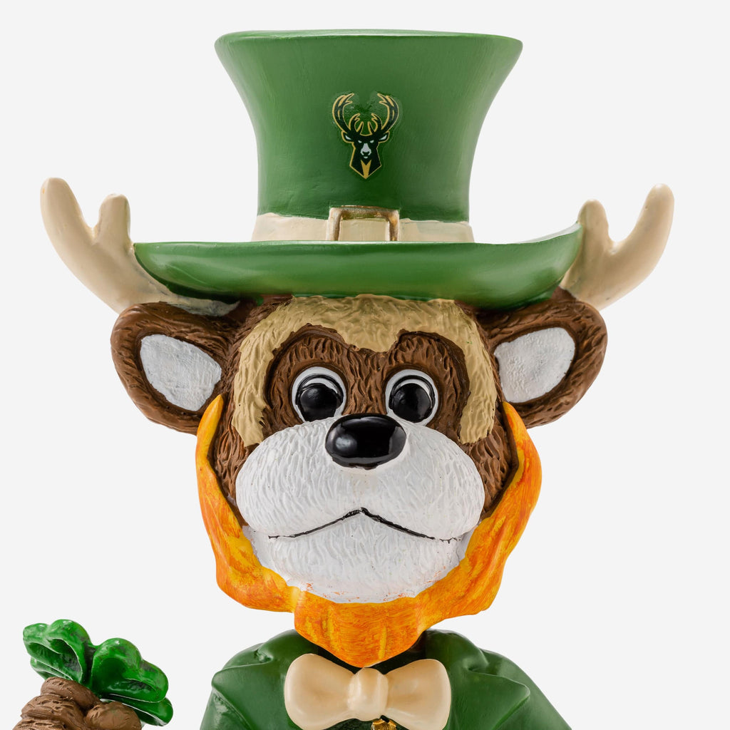 Bango Milwaukee Bucks Saint Patricks Day Mascot Bobblehead FOCO