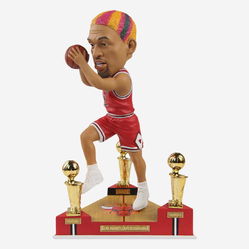 Dennis Rodman Chicago Bulls 3x NBA Champion Bobblehead FOCO - FOCO.com