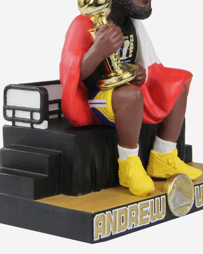 Andrew Wiggins Golden State Warriors Trophy And Flag Bobblehead FOCO - FOCO.com