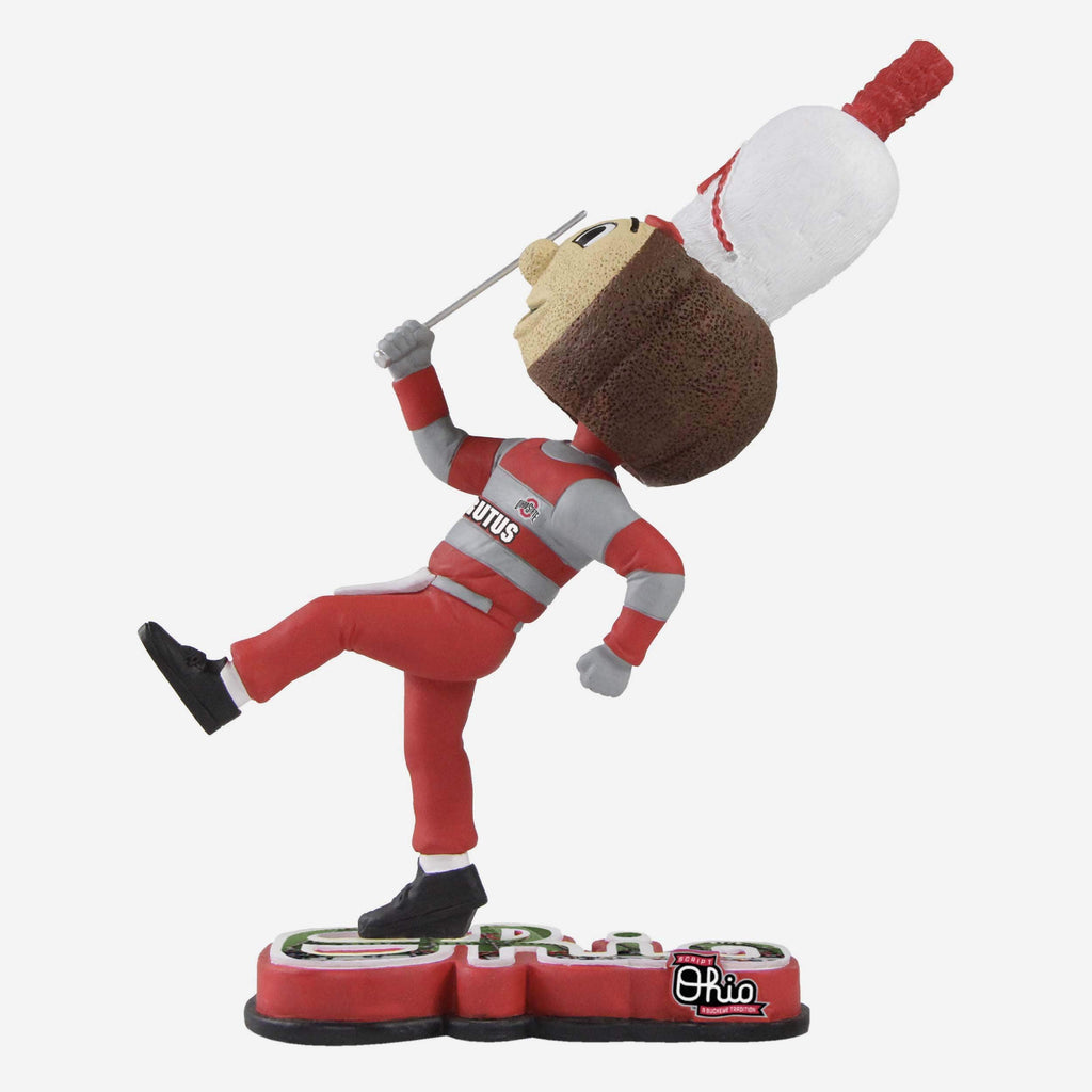 Brutus Buckeye Drum Major Ohio State Buckeyes Halftime Heroes Mascot Bobblehead FOCO - FOCO.com