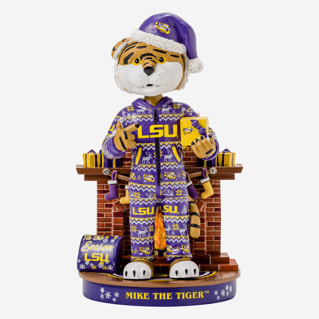 Mike The Tiger LSU Tigers Holiday Mascot Bobblehead FOCO