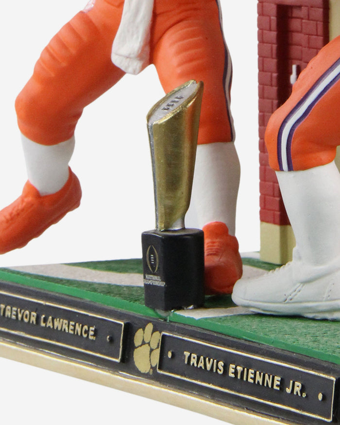 Trevor Lawrence & Travis Etienne Clemson Tigers 2018 Trophy Dual Bobblehead FOCO - FOCO.com