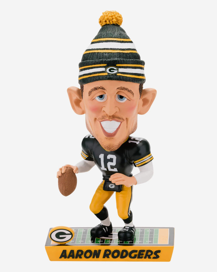 Aaron Rodgers Green Bay Packers Caricature Bobblehead FOCO - FOCO.com