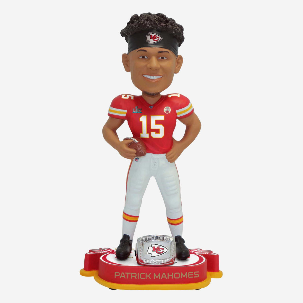 Patrick Mahomes Kansas City Chiefs Super Bowl LIV Champions Bobblehead FOCO - FOCO.com