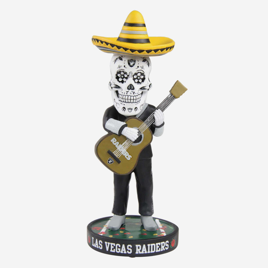 Las Vegas Raiders Day Of The Dead Guitar Bobblehead FOCO - FOCO.com