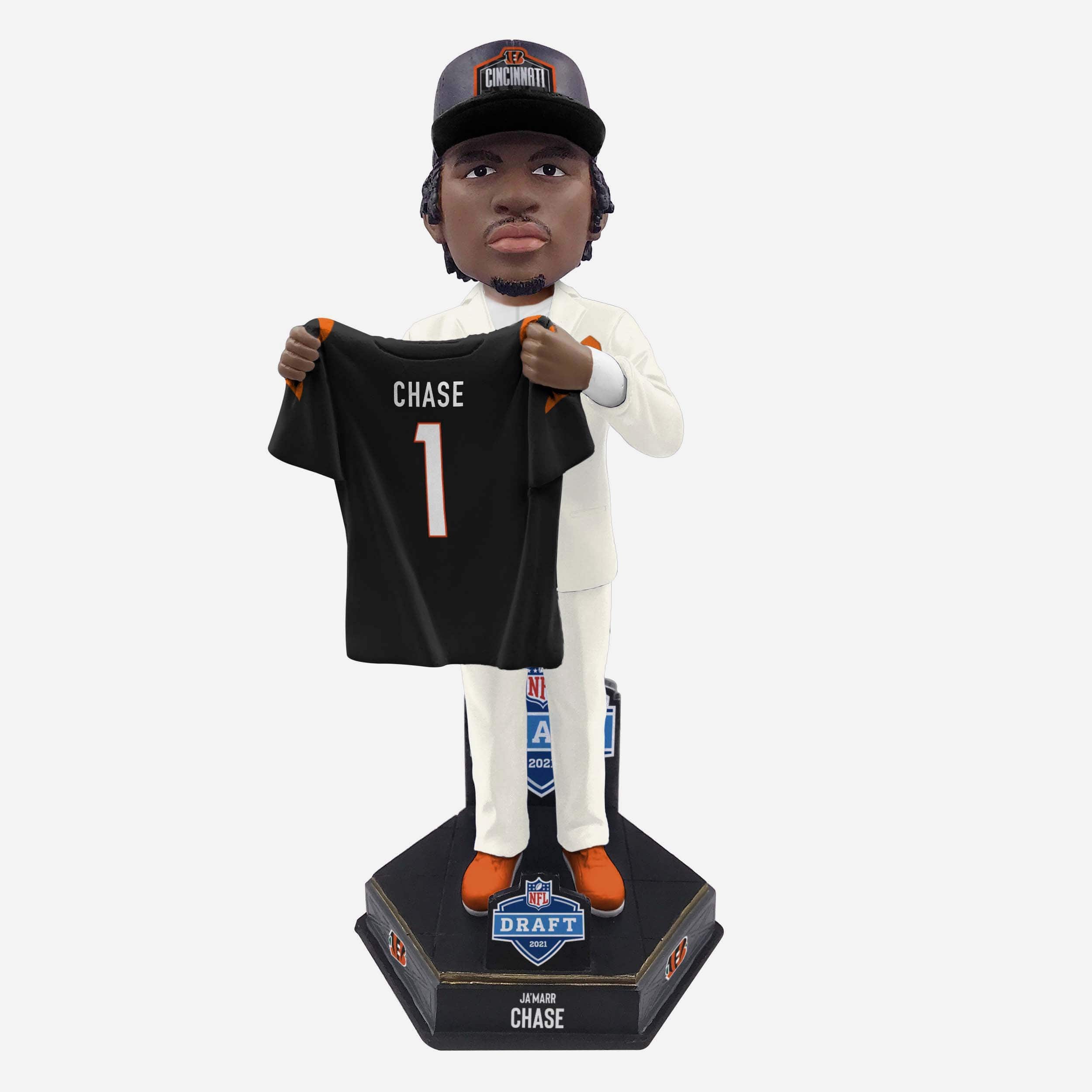 Ja'Marr Chase Cincinnati Bengals 2021 Draft Pick Bobblehead FOCO