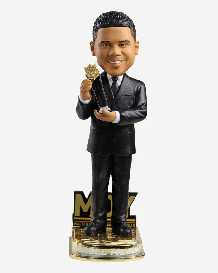 Russell Wilson Seattle Seahawks Man Of The Year Bobblehead FOCO - FOCO.com