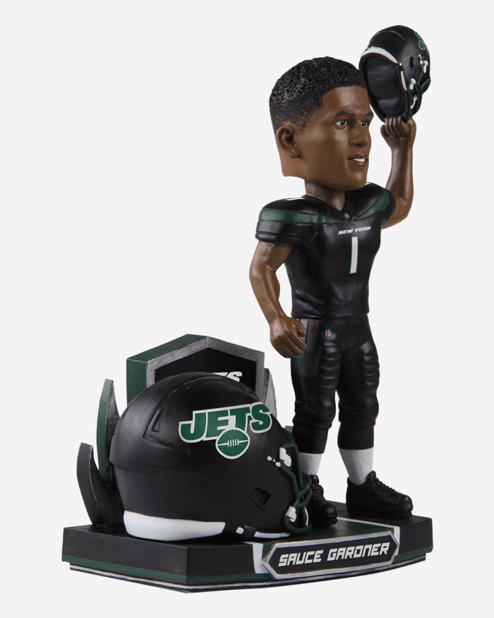 Sauce Gardner New York Jets 2022 Alternate Helmet Bobblehead FOCO - FOCO.com