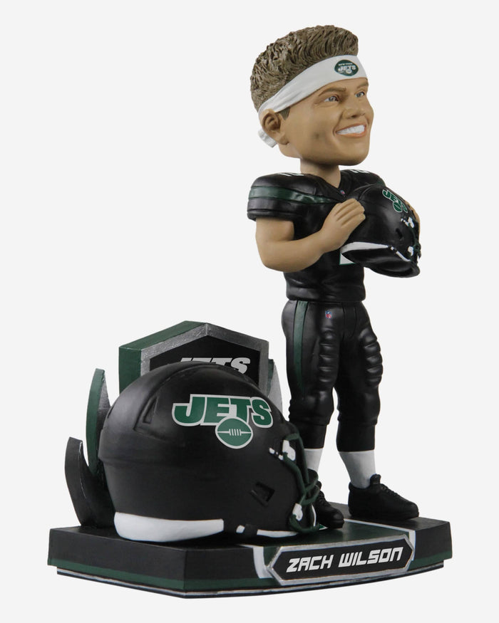 Zach Wilson New York Jets 2022 Alternate Helmet Bobblehead FOCO - FOCO.com