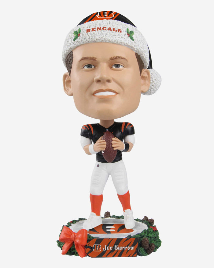 Joe Burrow Cincinnati Bengals Holiday Wreath Bighead Bobblehead FOCO - FOCO.com