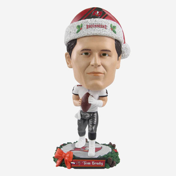 Tom Brady Tampa Bay Buccaneers Holiday Wreath Bighead Bobblehead FOCO