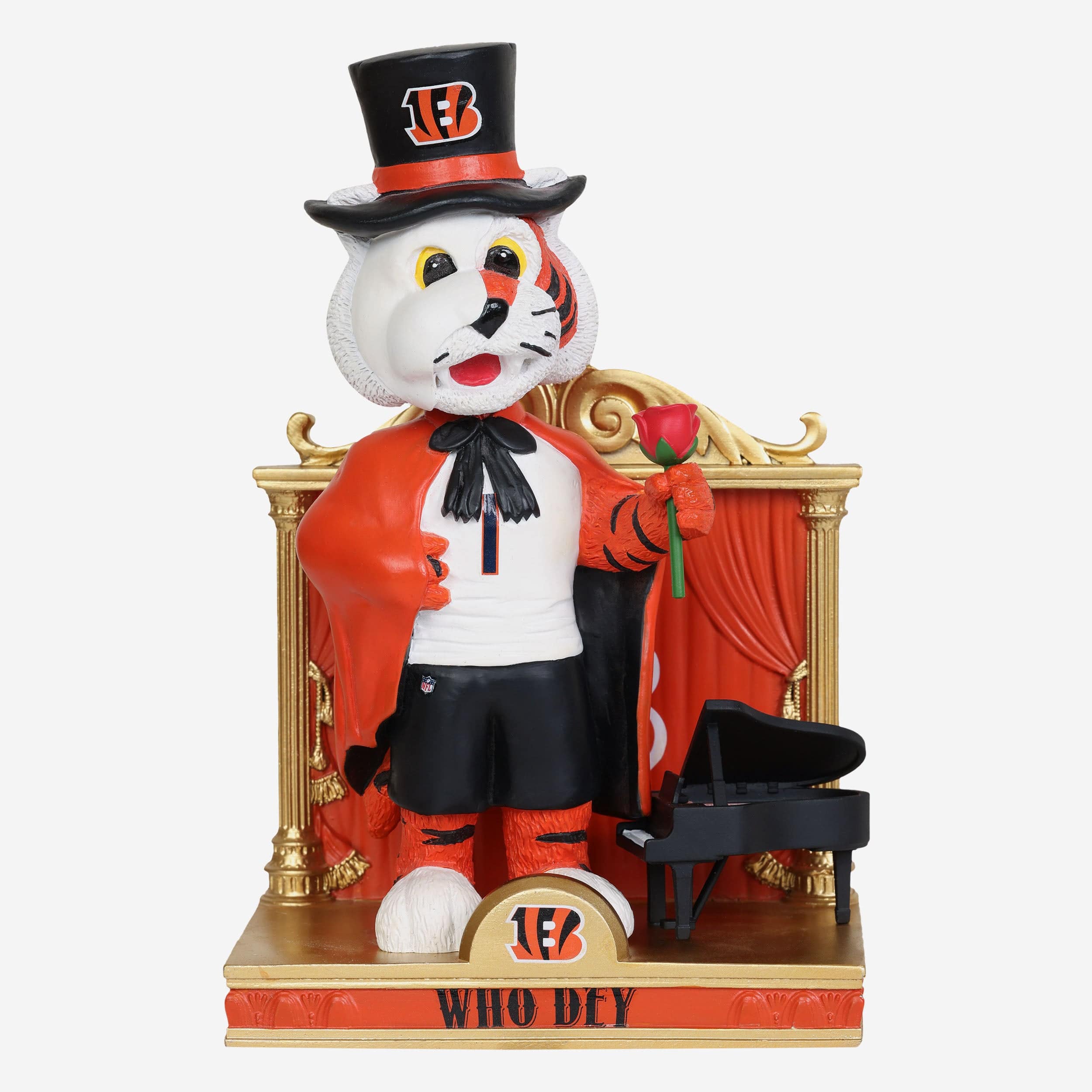 Cincinnati Bengals Snow Dey Who Dey Mini Bobblehead Scene FOCO